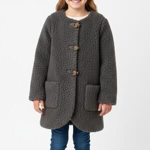 Hanna Andersson Sherpa Toggle Coat Girls Size 5